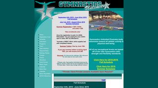 Gymnasctics Unlimited - Schedule - Gymnastics Unlimited
