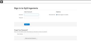Sign in to GyS Ingeniería - GyS Ingeniería :: Login
