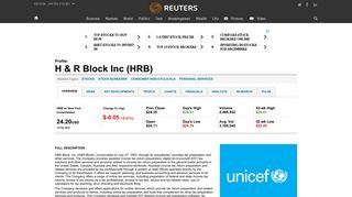 H & R Block Inc (HRB) Company Profile | Reuters.com