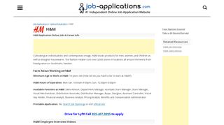 H&M Application, Jobs & Careers Online - Job-Applications.com