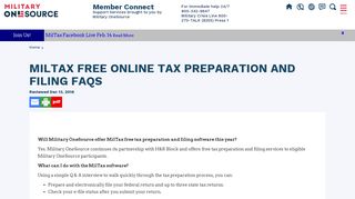 MilTax Free Online Tax Preparation and Filing FAQs - Military ...
