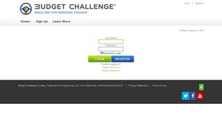 Budget Challenge > Login