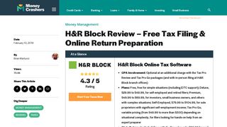 H&R Block Review 2018 - Online Tax Filing & Preparation