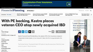 Kestra hires Michelle Barry as new president of H. Beck | Financial ...