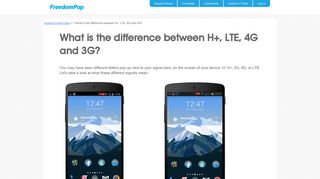 What is the difference between H+, LTE, 4G and 3G? - FreedomPop