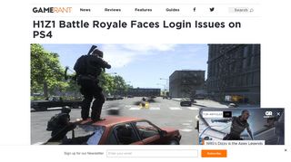 H1Z1 Battle Royale Faces Login Issues on PS4 – Game Rant