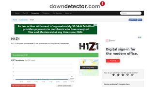 H1Z1 down? Current problems and outages | Downdetector