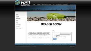 Dealer Login - H2O Paddles