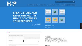 H5P – Create and Share Rich HTML5 Content and Applications