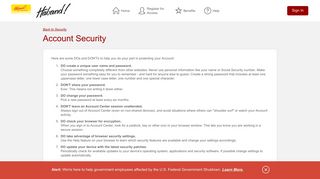 Haband Credit Card - Account Security - Comenity