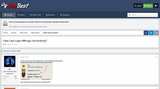 User Last Login ### ago not showing? | DevBest.com - Community of ...