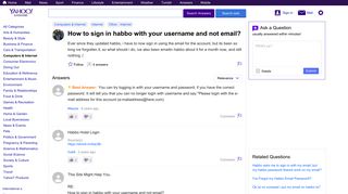 How to sign in habbo with your username and not email? | Yahoo Answers
