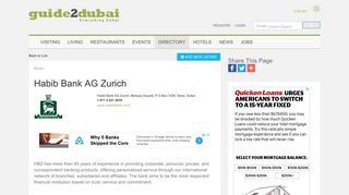 Habib Bank AG Zurich Banks Dubai