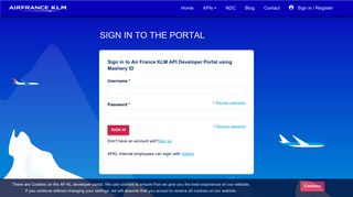 Sign in / Register - Air France-KLM API Developer Portal