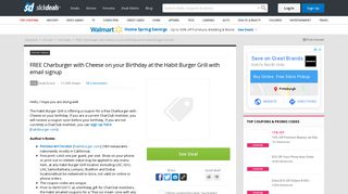 FREE Charburger with Cheese on your Birthday at the Habit Burger ...