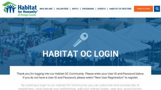 Login – Habitat for Humanity of Orange County