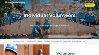 Individual Volunteer Opportunities | Habitat for Humanity EBSV