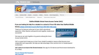 Home Access Center (HAC) - Frisco ISD Schools