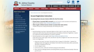 Account Registration Instructions | St. Johns County School District