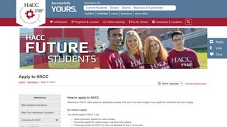 Apply to HACC
