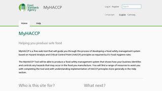 MyHACCP | Helping you produce safe food