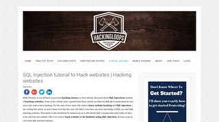 SQL Injection tutorial to Hack websites | Hacking websites