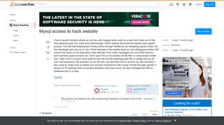Mysql access to hack website - Stack Overflow