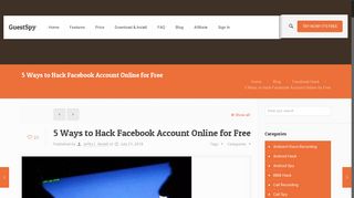 5 Ways to Hack Facebook Account Online for Free - GuestSpy