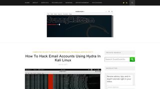 How To Hack Email Accounts Using Hydra In Kali Linux - Sunny Hoi