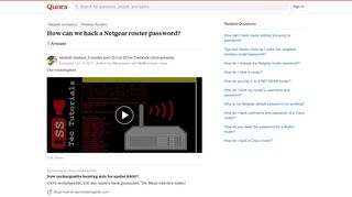 How can we hack a Netgear router password? - Quora