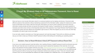 [Solved]How to Reset Windows Vista/XP Password If I Forgot