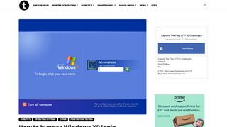 How to bypass Windows XP login Password - The Hack Today
