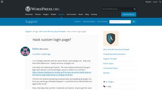 Hack custom login page? | WordPress.org