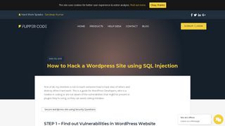 How to Hack a Wordpress Site using SQL Injection - Flipper Code