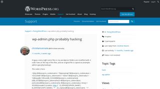 wp-admin.php probably hacking | WordPress.org
