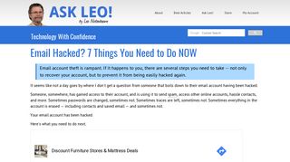 Email Hacked? 7 Things You Need to Do NOW - Ask Leo!