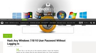 How to Hack Any Windows 7/8/10 User Password Without Logging ...