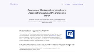 How to access your Hackermail.com (mail.com) email account using ...