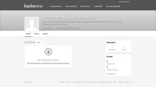 online-login's HackerOne Profile