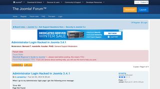 Administrator Login Hacked in Joomla 3.4.1 - Joomla! Forum ...