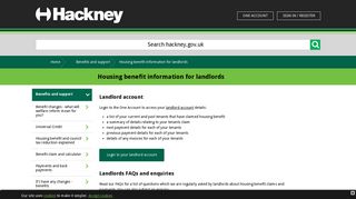 Housing benefit information for landlords | Hackney Council