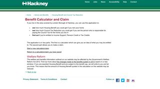 London Borough of Hackney - Housing Benefit and Council Tax ...