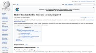 Hadley Institute for the Blind and Visually Impaired - Wikipedia