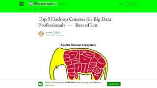 Top 5 Hadoop Courses for Big Data Professionals — Best of Lot