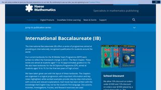 International Baccalaureate (IB) – Haese Mathematics