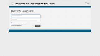 Retired Sentral Education Support Portal: Sign into