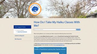 How Do I Take My Haiku Classes With Me? – Tech Support