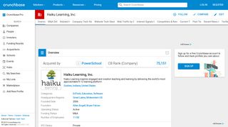 Haiku Learning, Inc. | Crunchbase