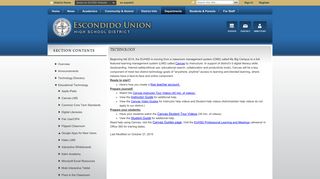 Technology / Canvas LMS - Escondido Union High School District