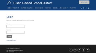 Login - Tustin Unified School District